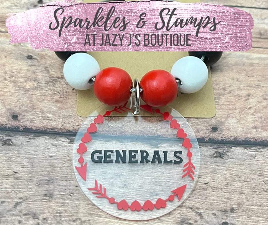 Generals Beaded Charms